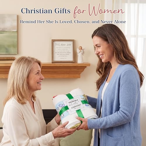 WRAPIX Christian Gifts for Women Faith - Soft Fleece Throw Blanket 50x60 in - color: White - Chosen Seed, size: 50x60 inches