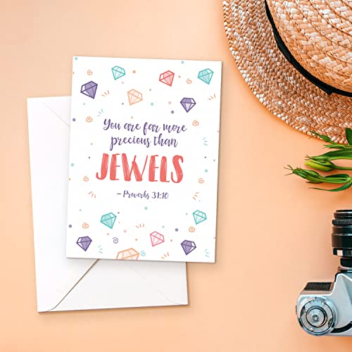 S&O Scripture Cards - Set of 24 Boxed Bible Verse Blank sheets with Envelopes - Christian Message Inspirational Prayer Prints, 6 Designs - Faith-Based Stationery with Spiritual Verses - size: Set of 24