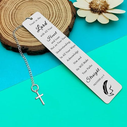 Christian Bookmark Gifts for Women Men Inspirational Religious Gifts Bible Verse Bookmark for Book Lovers Bookworm Reading Lovers Baptism Faith Gift Christmas Easter First Communion Gift