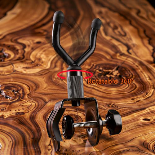 Ukulele Hanger, Ukulele/Mandolin/Banjo Holder Attachment for Microphone Stands,Ukulele Wall Mount Stand