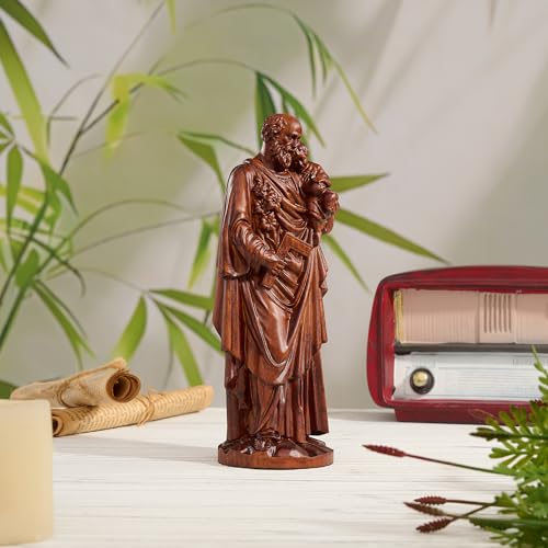 BGCarvedGrace St.Joseph Holding Baby Jesus Statue - color: St.joseph, size: 8 Inch