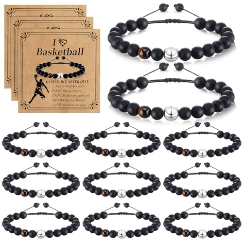 12 Set Sport Adjustable Bracelets Gift - color: Black, size: Basketball