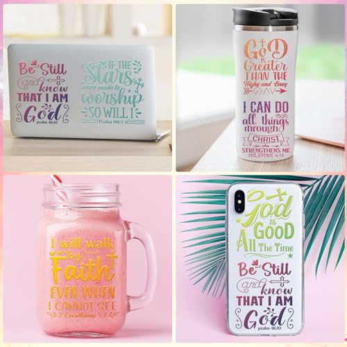 Rngmsi 20 Sheets Bible Verse Chrisitan UV DTF Cup Wrap Cold UV DTF Stickers - style: Bible Verse