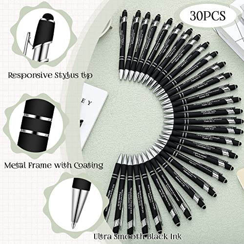Geosar 30Pcs Christian Bible Verse Ballpoint Pen Gift Scripture, Black - color: Black