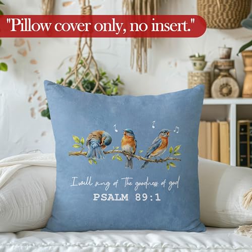 Christian Bird Throw Pillow Cover, Christian Home Decor, Bible Verse Religious Decorative Pillowcases Cushion Cases for Home Bedroom Living Room Church Decor, 18x18 Pillow Cover - color: Animal_5