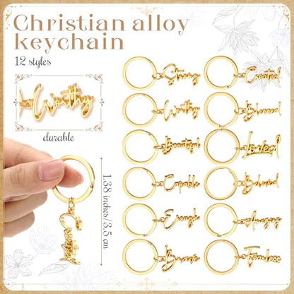 Tondiamo Christian Keychain Bible Verse Card - color: Gold