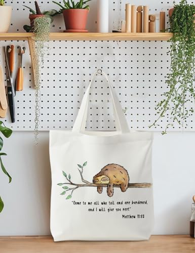Bible Bags for Women, Christian Tote Bag, Gifts for Christian Women - color: Matthew 11:28