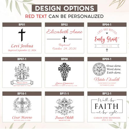 Personalized Baptism Keepsake Box, Christening & First Communion Gift - style: 14. Baptism Designs 2