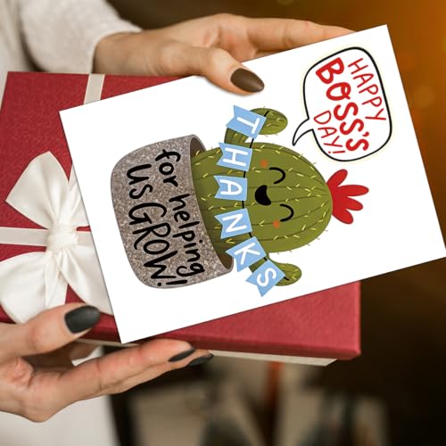 Cute Boss Day Card Gifts, Boss's Day Gifts for Women Men - color: BK-139