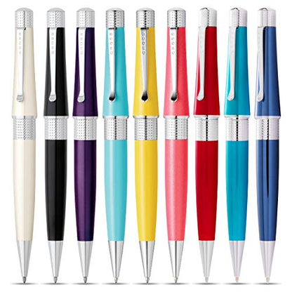 Cross Beverly Refillable Ballpoint Pen, Medium Ballpen, Includes Premium Gift Box - Translucent Cobalt Blue Lacquer - color: Translucent Cobalt Blue Lacquer, style: Ballpoint Pen