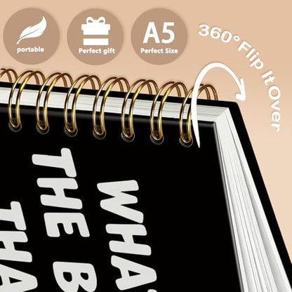Enkvke Trendy Positive Affirming Notebook Journal A5, - color: What's the best that could happen-A5