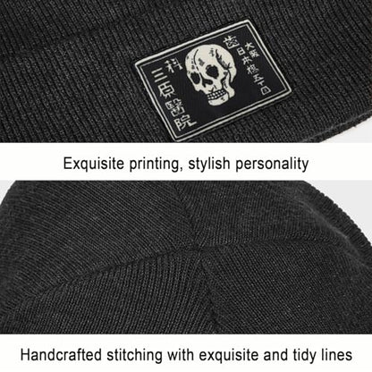 Cool Graphic Beanie for Men and Women - Black - color: Skeleton4