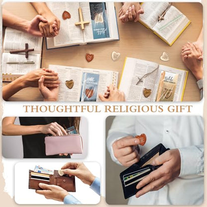 Gersoniel 30 Set Christian Gift for Women Prayer Cards Pens,Nature Color - color: Nature Color