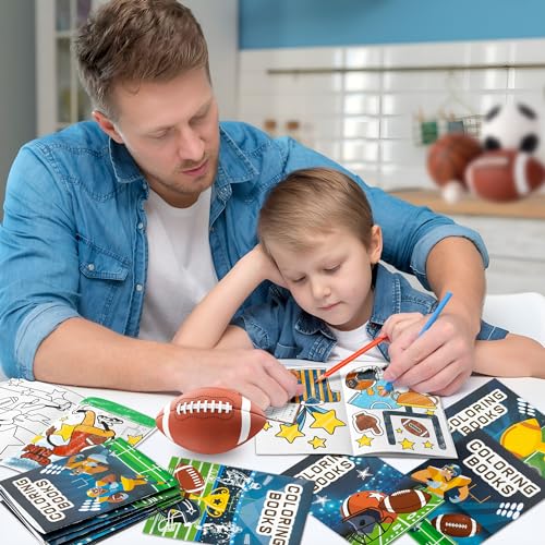 24Pcs Football Coloring Books Sport Themed DIY Color-in Pages - color: K-Football