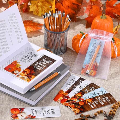 Dispowreath 36 Pcs/18 Set Fall for Jesus He Never Leaves Church Gifts Set - style: Fall for Jesus