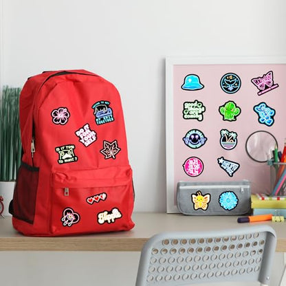120 Pcs Glow in The Dark Neon Water Bottle Stickers, Funny Cartoon Waterproof Vinyl Laptop Decals, Phone Case Luggage Scrapbook Mug DIY Decor - color: Non-luminescent-463kscp-464kscp