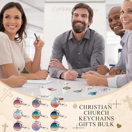 Fumete Christian Keychain Bulk for Wowen Men - style: Gradient Colors