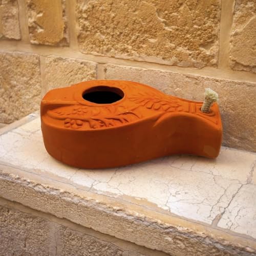 Herodian Clay Oil Lamps, 3 Pack, Judaica Replica
