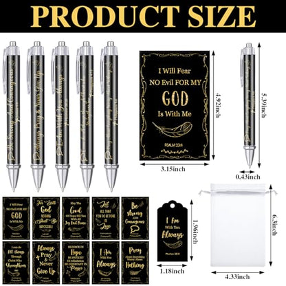 Qeeenar 200 Pcs Christian Gift Bulk Set Bible Verse, Black, Fresh - color: Black, style: Fresh