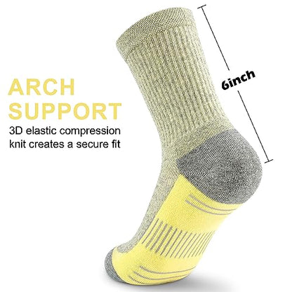 cuangya Women Crew Socks Athletic Cushioned Running Hiking 3-5 Pairs - color: 5 Pairs Ice Cream, size: 8-10