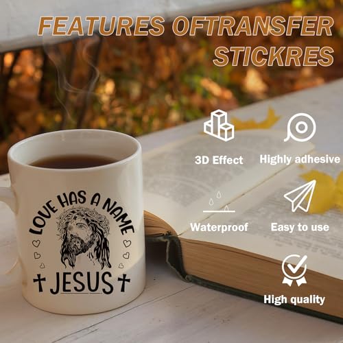 Christian UV DTF Cup Wraps - 24 Sheets Bible Verse Uvdtf Tumbler Wrap for 16 oz Glass Water Bottle, Faith Can Move Mountains Inspirational Quotes Waterproof Transfer Sticker Religious Gifts for Mom - style: Submit to you