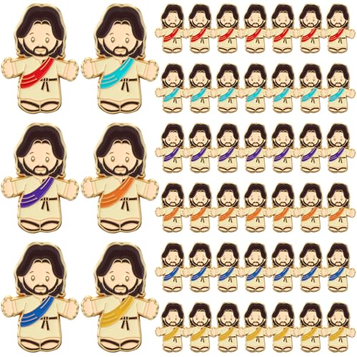 Yinkin Jesus Lapel Pin Bulk Enamel Religious Party - color: Colorful