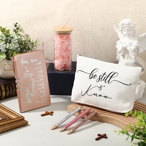 Skylety 6 Pcs Christian Gifts Set for Women Bible Study Supplies, Rose Gold - color: Rose Gold