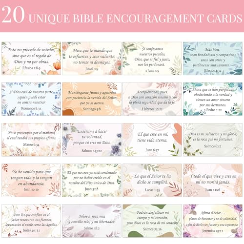 Motiskyy 200 Pcs Spanish Prayer Cards Christian Gifts, Flower - style: Flower