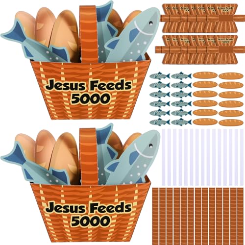 Motipuns 24 Set Jesus Feeds 5000 Craft Kit for Sunday School VBS Gifts - style: Jesus Feeds 5000