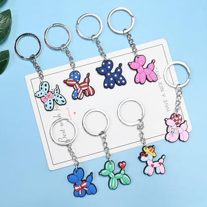 Cute Keychain Bulk,Cute Key Chain for Car Keys Purse Bag Rewards - color: Balloon Dog-30
