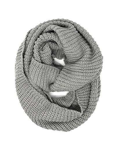 Wrapables Thick Knitted Winter Warm Infinity Scarf - color: Grey_5