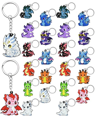 Cute Keychain Bulk,Cute Key Chain for Car Keys Purse Bag Rewards - color: Dragon-24