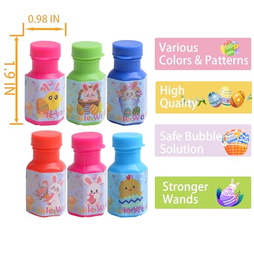 36 Pack Prefilled Easter Eggs with Toys Mini Bubble Wands Inside, Kids Easter Basket Stuffers with Bubble Blowing Toys Gifts for Kids Boys Girls Party Favors Egg Hunt Supplies