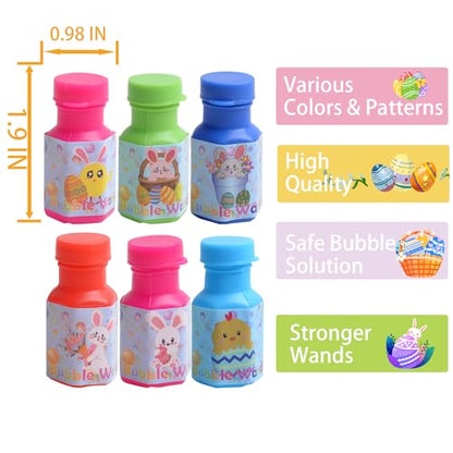 36 Pack Prefilled Easter Eggs with Toys Mini Bubble Wands Inside, Kids Easter Basket Stuffers with Bubble Blowing Toys Gifts for Kids Boys Girls Party Favors Egg Hunt Supplies