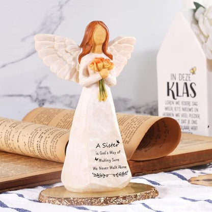 Sister Gifts, 5.5" Resin Angel Figurine - Meaningful Sister Birthday Gifts - color: Sister Gifts