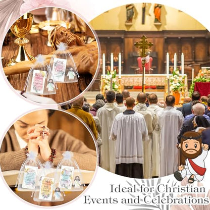 Bememo 25 Pcs Mini Jesus Figurines Easter Toys, Lovely Style, Five Colour - color: Five Colour