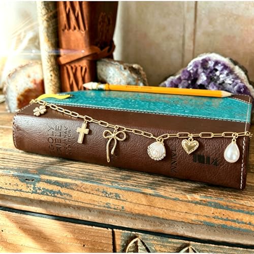 Bible Charm Chain,Scripture Bookmark Accessories for Bible Study (Style E) - style: Style E