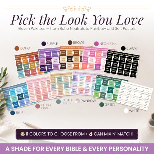 90 Christian Bible Tabs for Women, Kids & Teen Girls - Purple - color: Purple