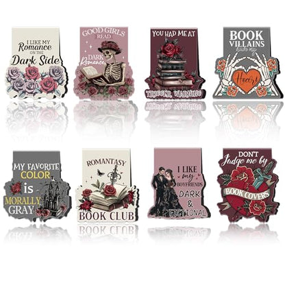 Dark Romance Magnetic Bookmarks, Gothic Book Marks for Women Readers - style: Dark Romance