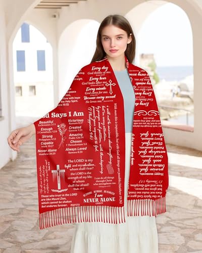 Bozidol Prayer Shawls and Wraps for Women - color: Red