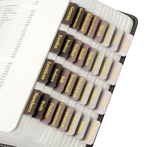 Mr. Pen- Laminated Bible Tabs, 75 pcs, Easy-to-Read & Apply - color: Mystic Forest