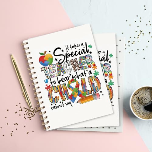 VONTP Special Autism Teacher Spiral Notebook Journal, 5.5x8.3 Inch - color: 008-teacher
