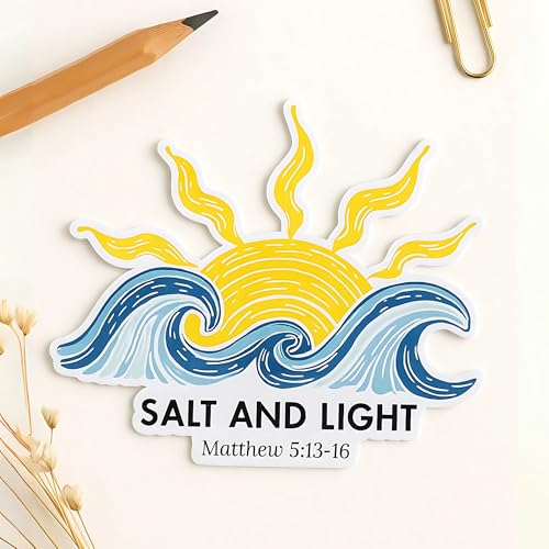 3Pcs Salt and Light Matthew 5:13-16 Bible Verse Stickers Christian Vinyl - color: Salt and Light