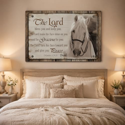 Ipplee Custom Religious Wall Plaque with Name, Christian Horse Lover Gift - color: Design05