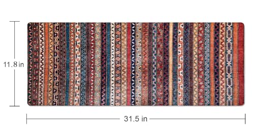 Cute XL Gaming Mousepad - Turkish Carpet Pattern Desk Pad - 31.5''X 11.8'' - Cute Desk Decor & Accessories - color: Turkish Carpet Pattern