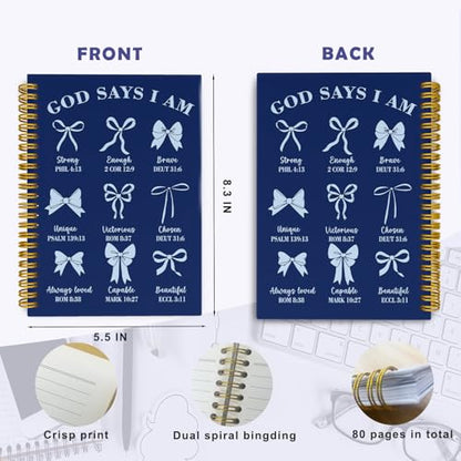 THDSE Navy Blue Bible Journal for Women, Christian Prayer Notebook - color: NavyBlue