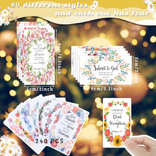 Estune 240 Pcs Bible Verse Cards bulk with Full Scripture, Fresh Style - style: Fresh Style