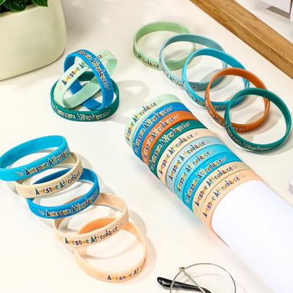 Dunzoom 200 Pcs Awesome Attendance Wristbands for Students, Perfect Awards