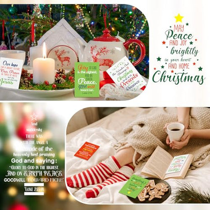 60 Pcs Christmas Bible Verse Gold Foil Wallet Cards, 3.5 Inch - color: Christmas