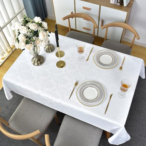 SASTYBALE White Jacquard Cloth Napkins 20 x 20 Inch Set of 4 - color: A-white, size: 20" x 20" (Set of 4)